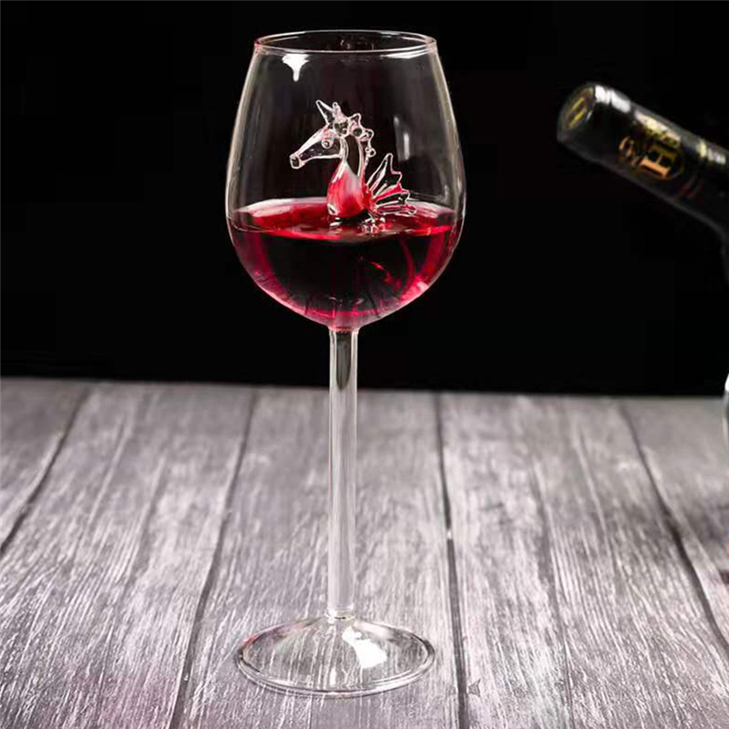 Hippocampe créative en verre à vin rouge de 300ml, tasse à haute teneur en Borosilicate pour vin rouge, whisky, bière, Bar, fête de mariage
