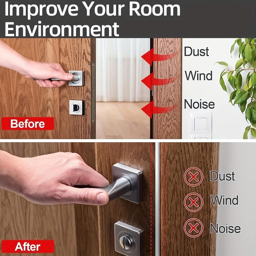 Rubber Weather Stripping Seal Strip for Doors/Windows, Waterproof Self-Adhesive Weatherstrip Soundproofing