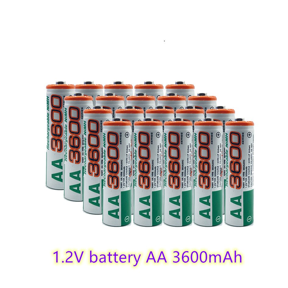 AA battery 100% MAH, 3600 V, NiMH, suitable for watch, mouse, computer 2, , 1.2