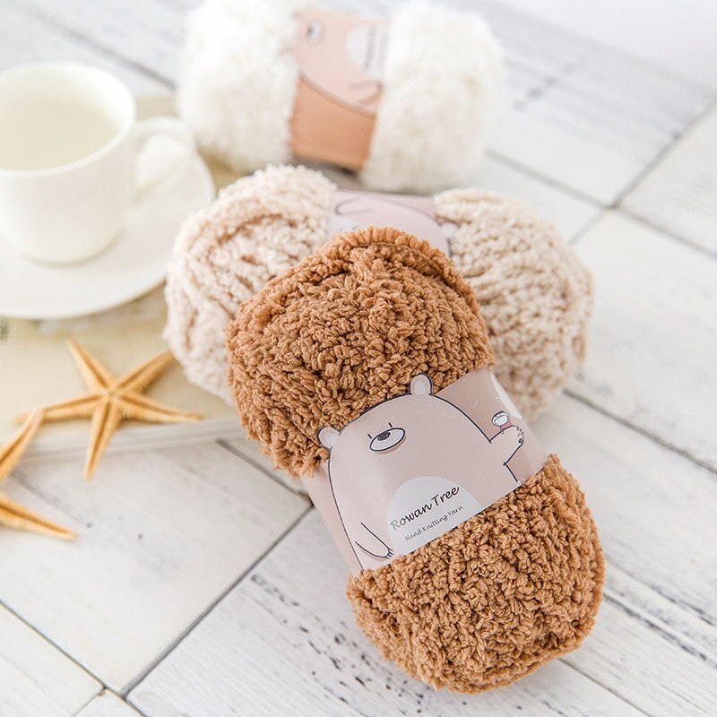 Fil doux et lisse pour tricot à la main, 50 grammes par boule, laine polaire de corail colorée, fil au Crochet, fournitures d'écharpe, de chapeau, de pull pour bébé