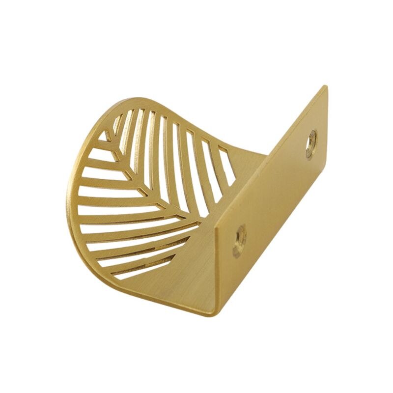 Leaf Shape Brass Door Knob Furniture Handles Drawer Pulls Cabinet Door Knobs: Default Title