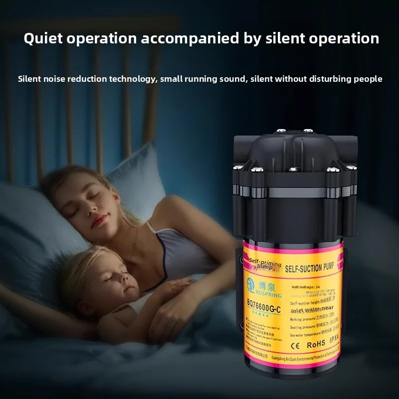 Hemvattenrenare pump för självsugande omvänd osmos renvattenmaskin med 24v motorer universaltillbehör