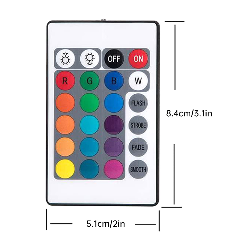 IR-Infrarot-Fernbedienung NUR für RGB-LED-Lampe der W28-Serie, 24-Tasten-IR-Extender-Beleuchtungssteuerung