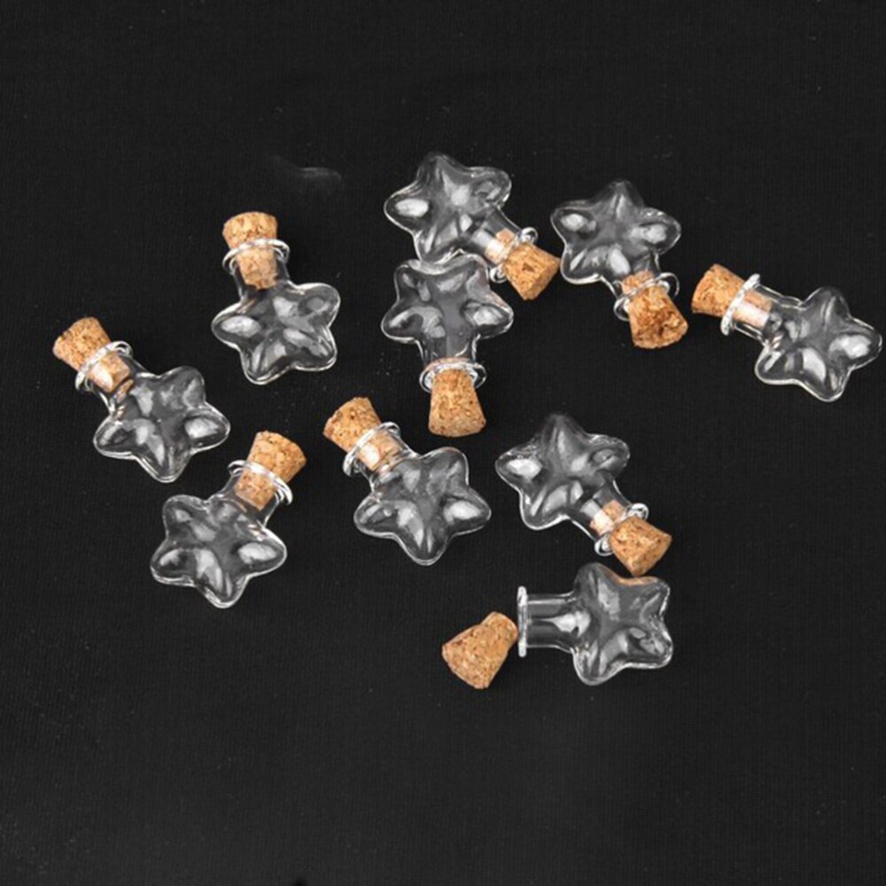 Mini Note Jar 10pcs Star Shape Mini Wish Note Craft Glass Bottle... – Grandado