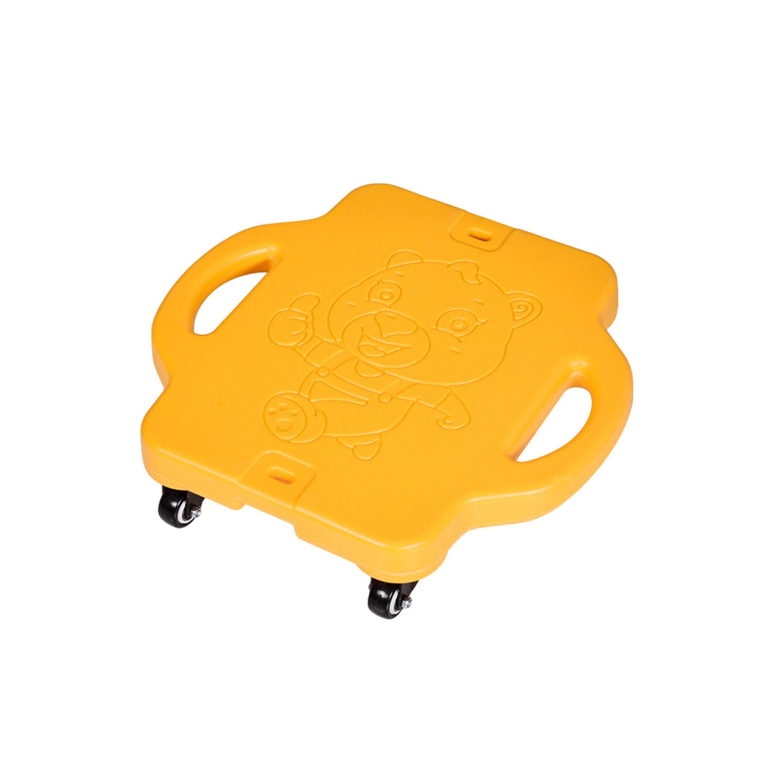 Kids Plastic Vier Wiel Scooter Board Met Handgrepen Scooter Board Met Wielen Balans Auto Scooter Outdoor Oefening: Yellow