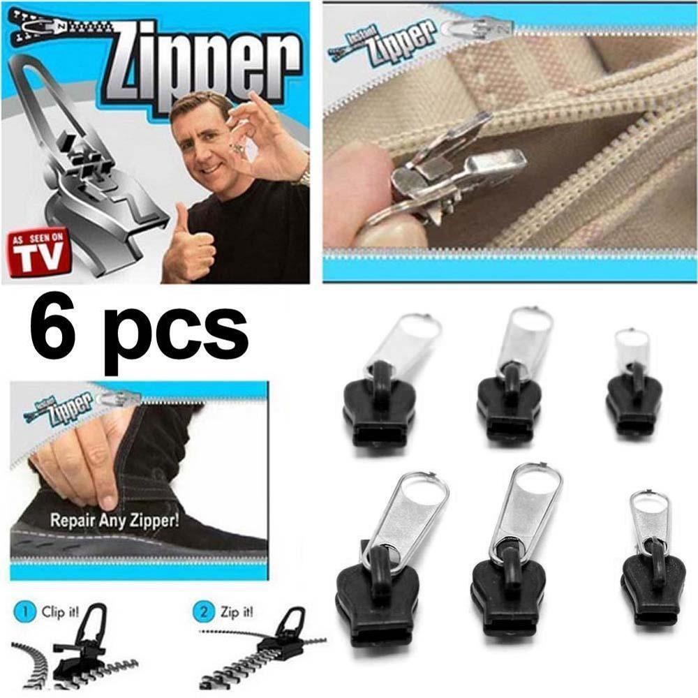 6/12Pcs Instant Zippers Magic Zipper Fix Clip Quick Fast Easy Fix Universal Zipper