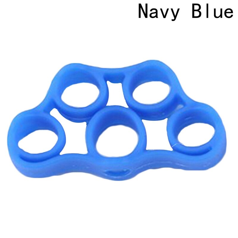 Hand Finger Strength Exerciser Trainer Strengthener Grip Resistance Band Silicone Rubber Material: violet