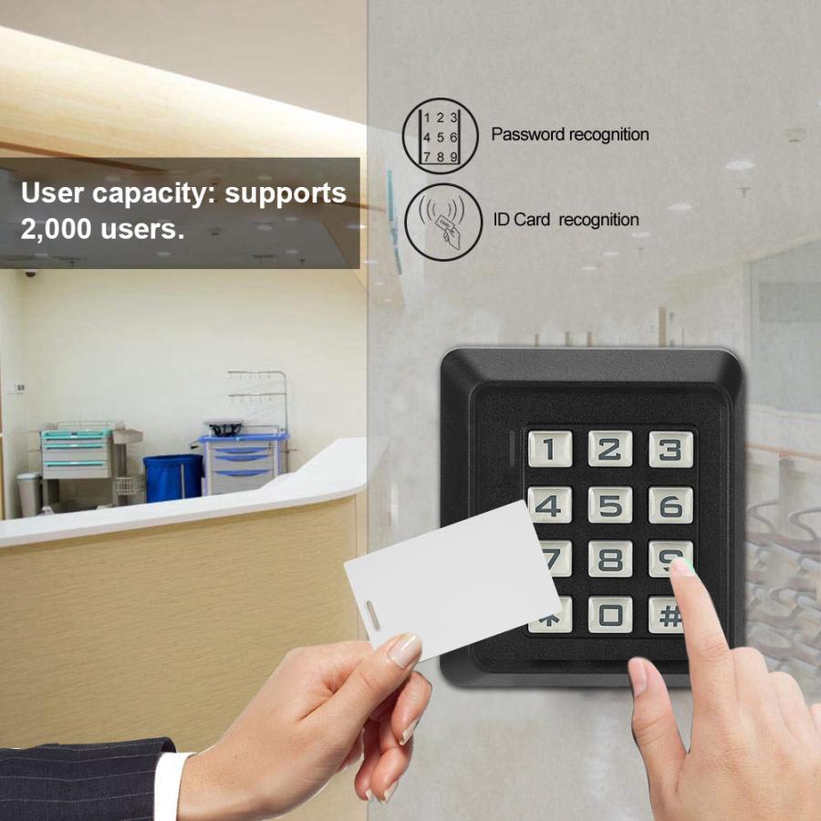 125KHZ RFID Door Opener Password Card Reader Wiegand 26 Security Access System