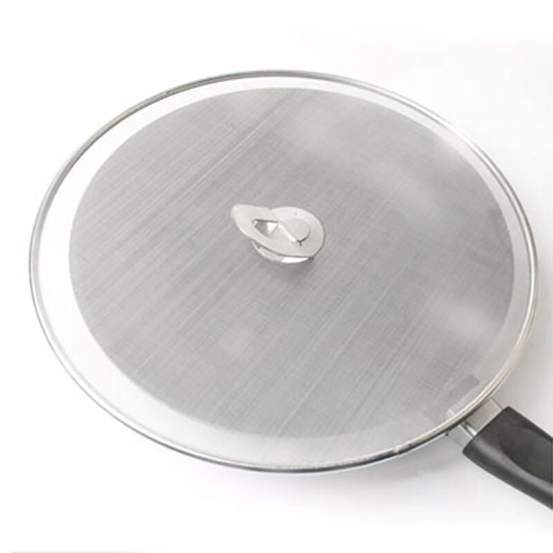 Frying Pan Splash Guard Stainless Steel Pot Cover Lid Mesh Fat Oil Frying Pan Splatter Screen Tool household Pot Mesh Lid