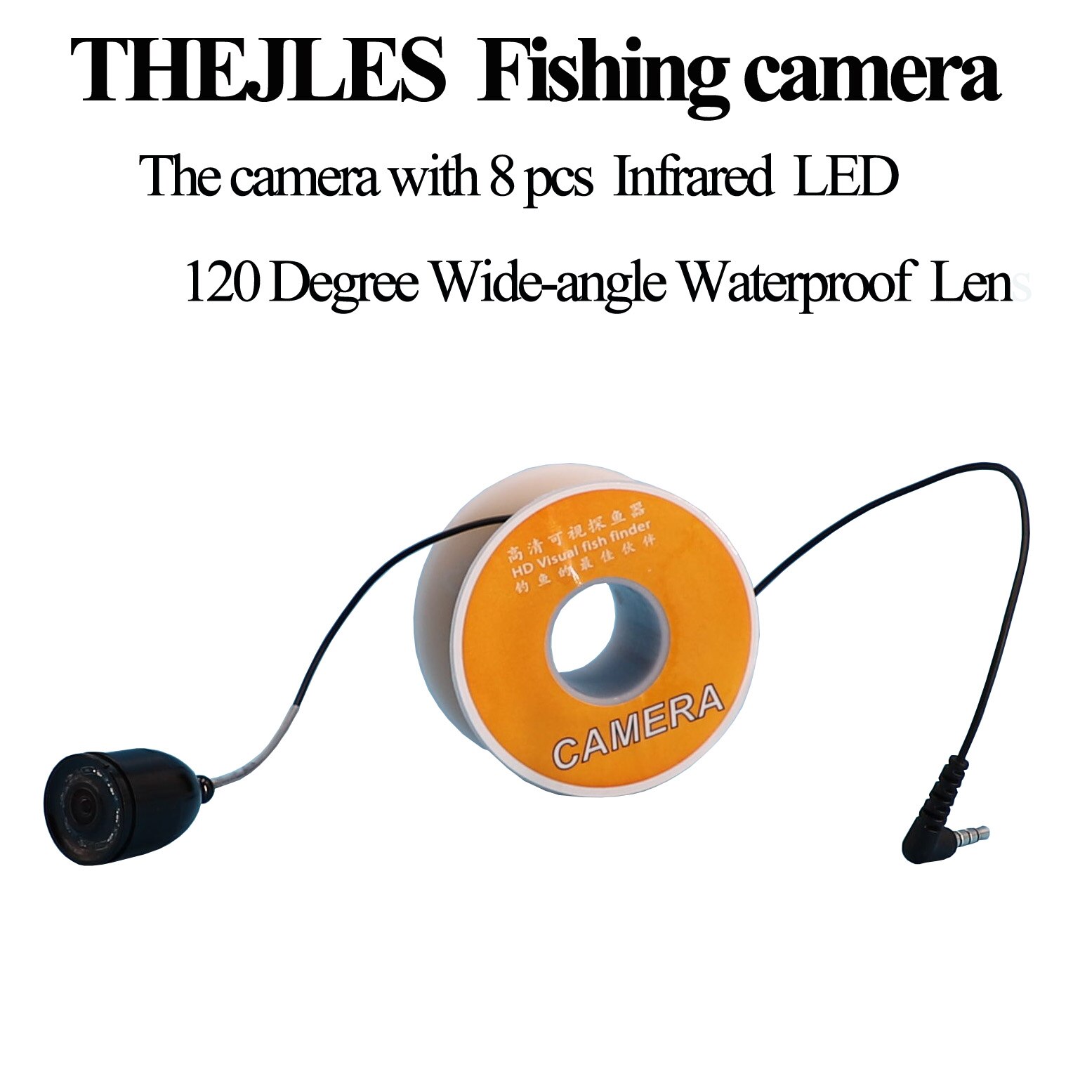 Fiskekamera til fiskesøger 8 stk ir infrarød lampe undervandskamera med 15m/20m kabel brug  to 7 hbs udskiftning og reparation