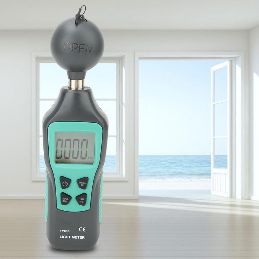 mini cyfrowy Luxmeter 0-200000 wyświetlacz LCD ręczny iluminometr fotometr luminometr cyfrowy miernik światła nowy