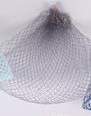 Handgemaakte bruidshoofddeksels tule fascinator hoed haarspeld dames formele huwelijkshaaraccessoires bloemenhoed: Grijs