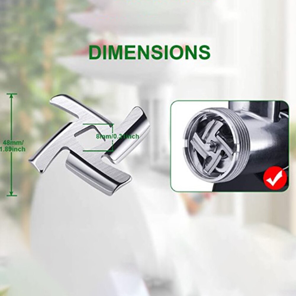 6PC Meat Grinder Mixer Plate Discs Stainless Steel Kit Food Grinders Accessories