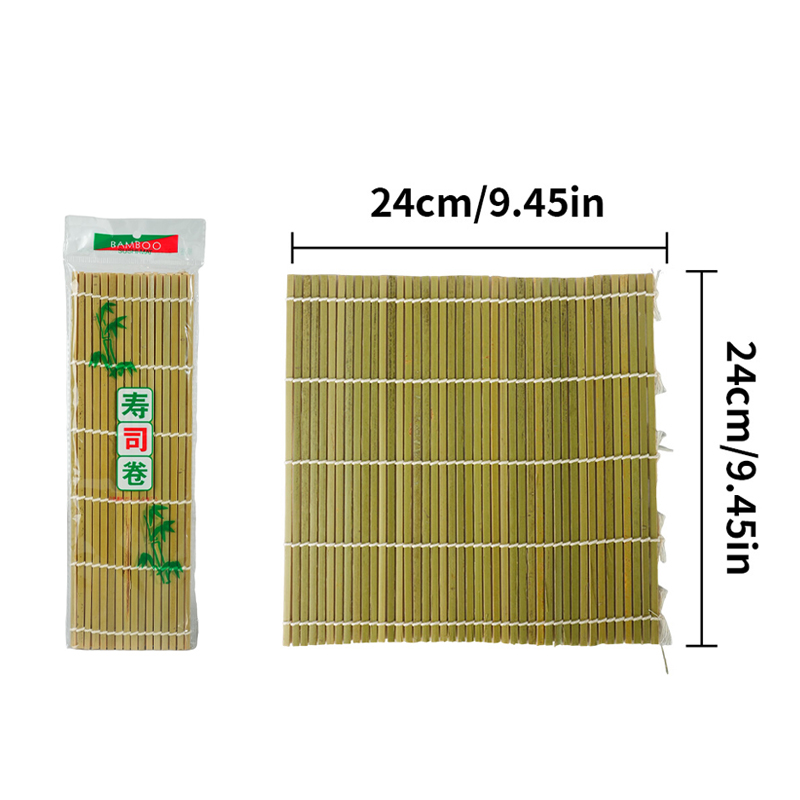 Bambu sushirulle miljövänlig fyrkantig matta gör-det-själv sushi rull köksverktyg handgjorda mat risbollform tillbehör: Svart