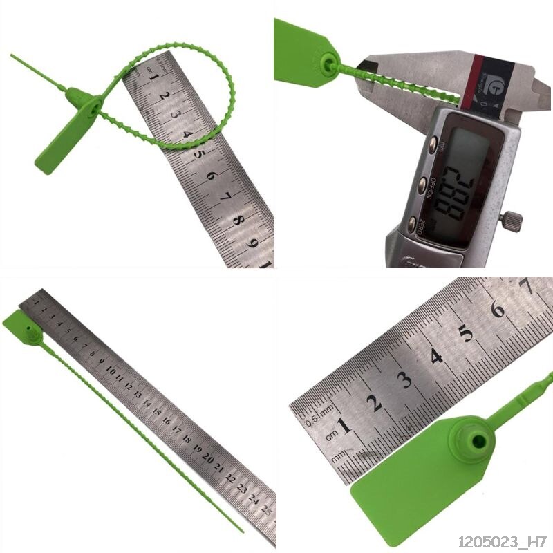 100 Stuks Wegwerp Plastic Pull-Tite Security Seals Bewegwijzering Genummerd Zelf Sloten