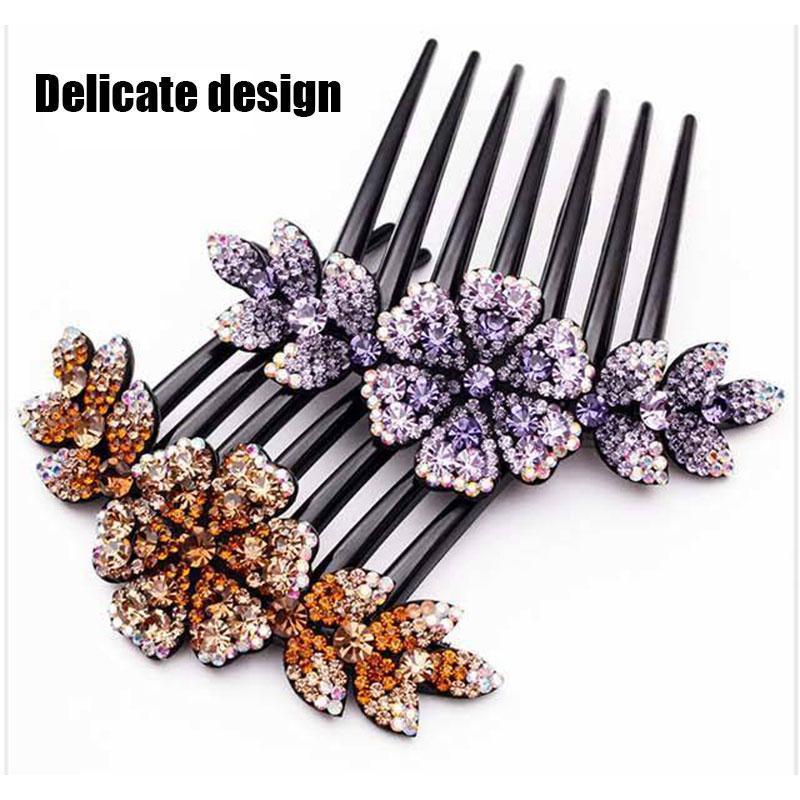 Peineta lateral para pelo de cristal para decoración, peines de cristal para el pelo de boda, accesorios para el cabello de novia, tocado para el pelo para mujer, adornos de joyería