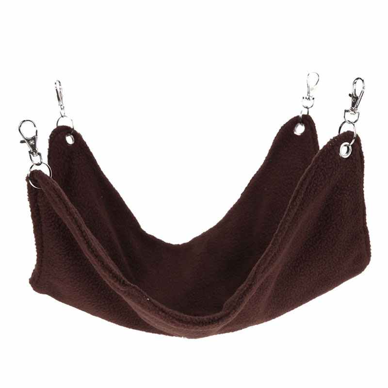 Hangmat Nest Kooi Mini Leuke Hamster Kooi Warm Pluche Hamster Huis Bruin Pet Hangmat voor Hamster Cavia Chinchilla: C / M