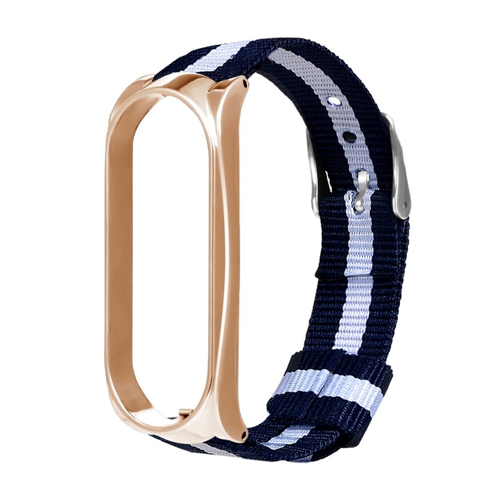 Nylonrem til xiaomi mi band 4 5 3 utskiftbart armbånd mi band band 4 armbånd lett pustende armbånd for miband 5 4: 9