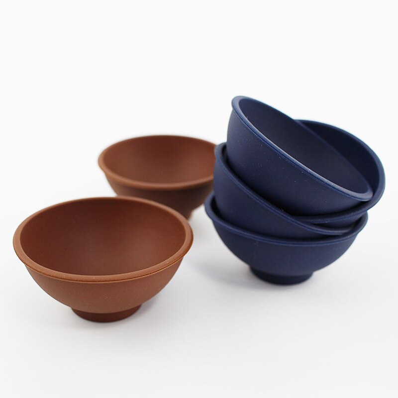 Rund barnmatskål barnmatskål ris silikon mini kryddskål motståndsskålar köksartiklar