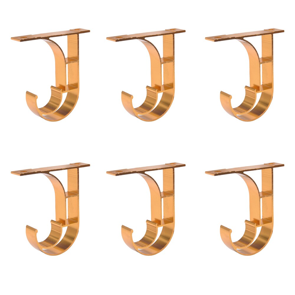 6 pièces pratique plafond tringle à rideau Installation crochet cintre Support de rangement Support accessoires