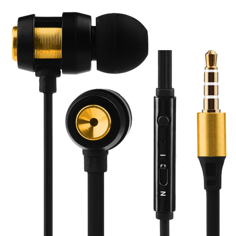 Hiperdeal Super Bass Stereo In-Ear Oortelefoon Sport Headset Voor Iphone7: Goud