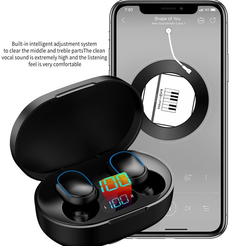 Auriculares bluetooth con forma de corazón para niña, audífonos femeninos con bluetooth, binaurales, semi-in-ear, inalámbricos, con compartimento de carga, color rosa, negro, blanco y azul, touc