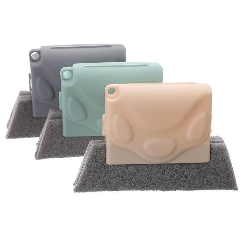 Household Window Sill Groove Cleaning Brush Hand-Held Crevice Cleaner Tools Door And Window Corner Kitchen Cleaning Tools: 1Pcs Green