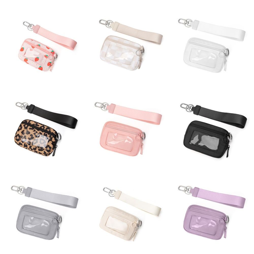 Nylon-kartenhalter zum aufhängen, Mini-tragetasche, kleine quadratische geldbörse, multifunktional, wasserdicht, mehrfachkarten-geldbörse, herren-/damen-portemonnaie