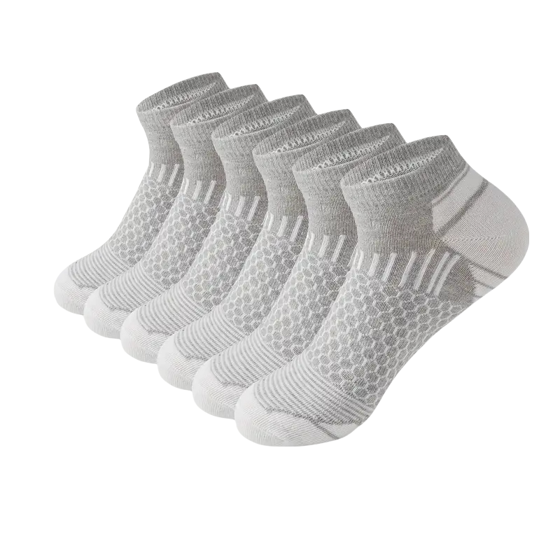 6/12 par fargerike herresokker med lavt badekar, komfortable høstsokker, klassiske svarte forretningssokker, høye, korte herresokker: Lyse blå