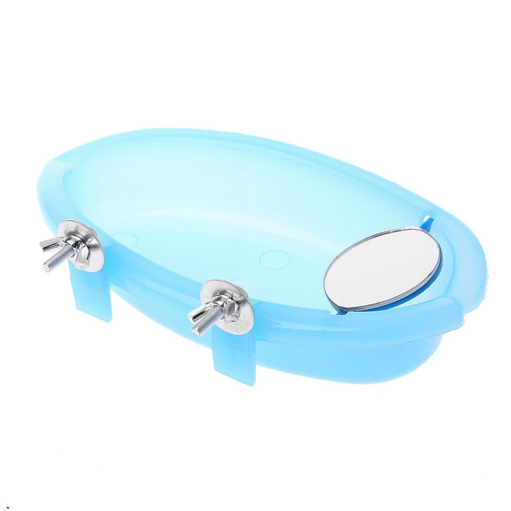 Small Bird Bath Tub With Mirror Parrot Peony Tiger Skin Bath Tub Parrot Sink Shower Wash Face Bathtub: Default Title