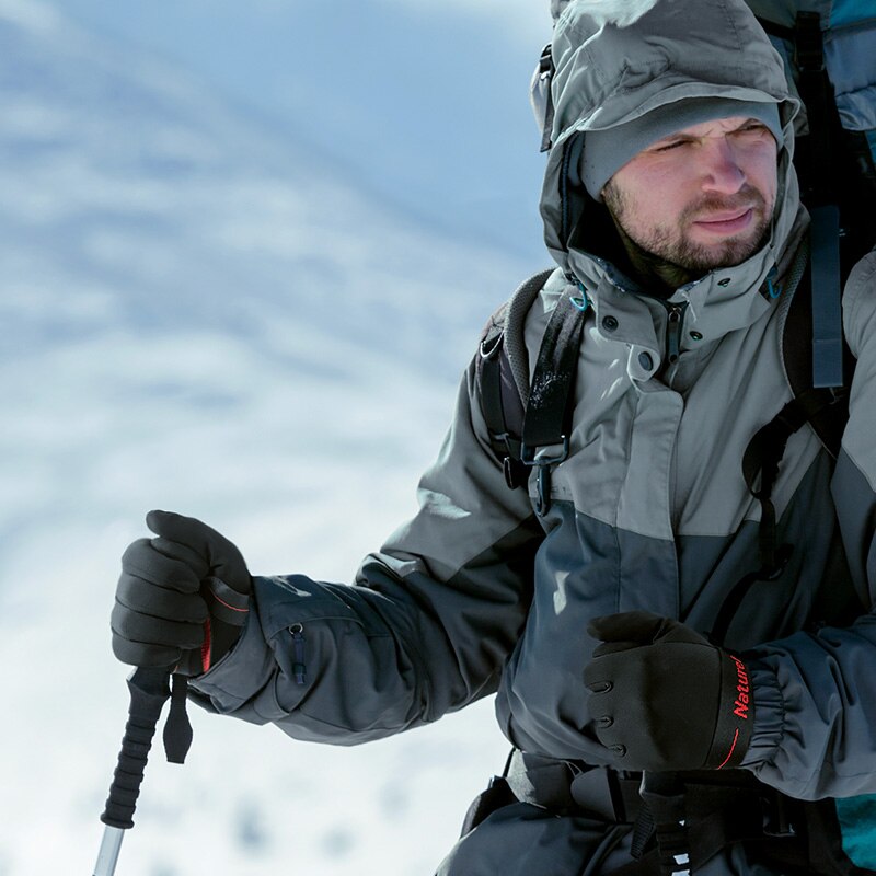 Natureigh-gants d'hiver en duvet de canard pour hommes et femmes, gants de Sport en velours, imperméables et coupe-vent épais et chauds pour l'escalade et le ski