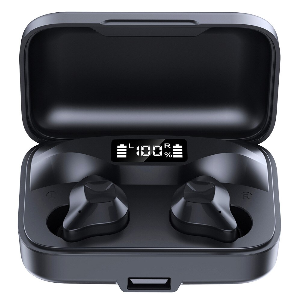 Opladen Compartiment Bluetooth Headset 5.0-In Oortelefoon Sport Riem Led Digitale Display Draadloze Bluetooth Headset