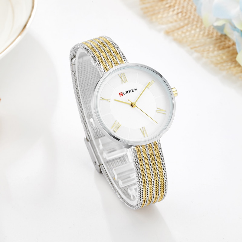 Curren dames armbandhorloges, dameshorloges, casual quartzhorloges, vrouwelijke horloges