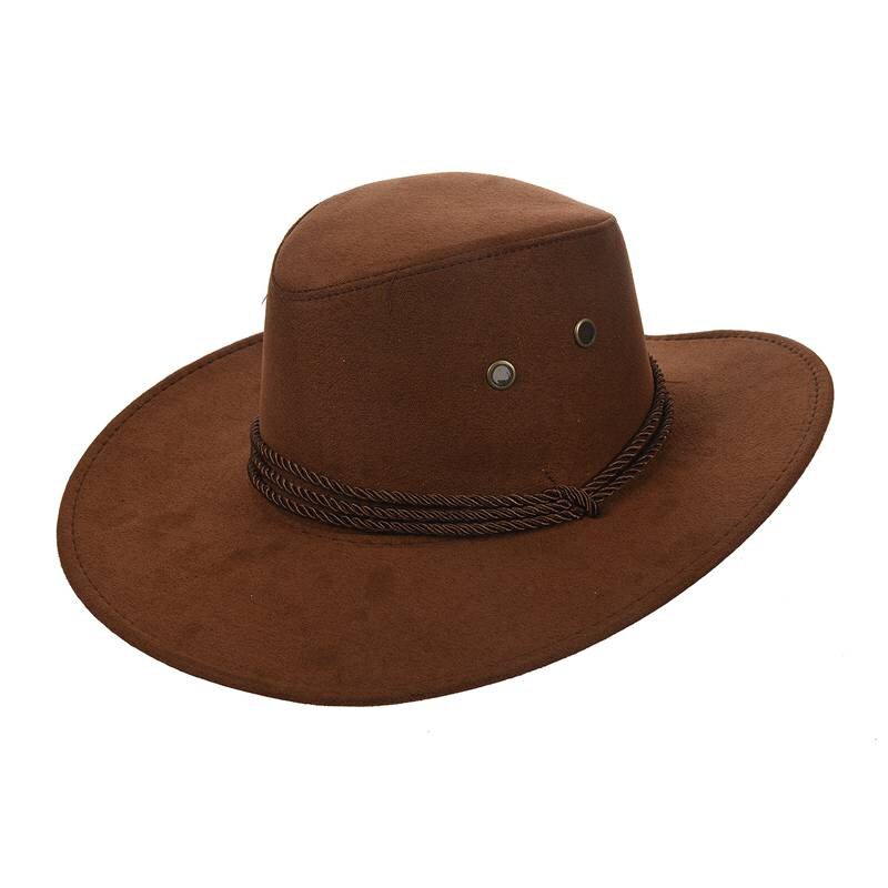 Cowboy keps mocka look vilda västern fancy cowgirl unisex hatt
