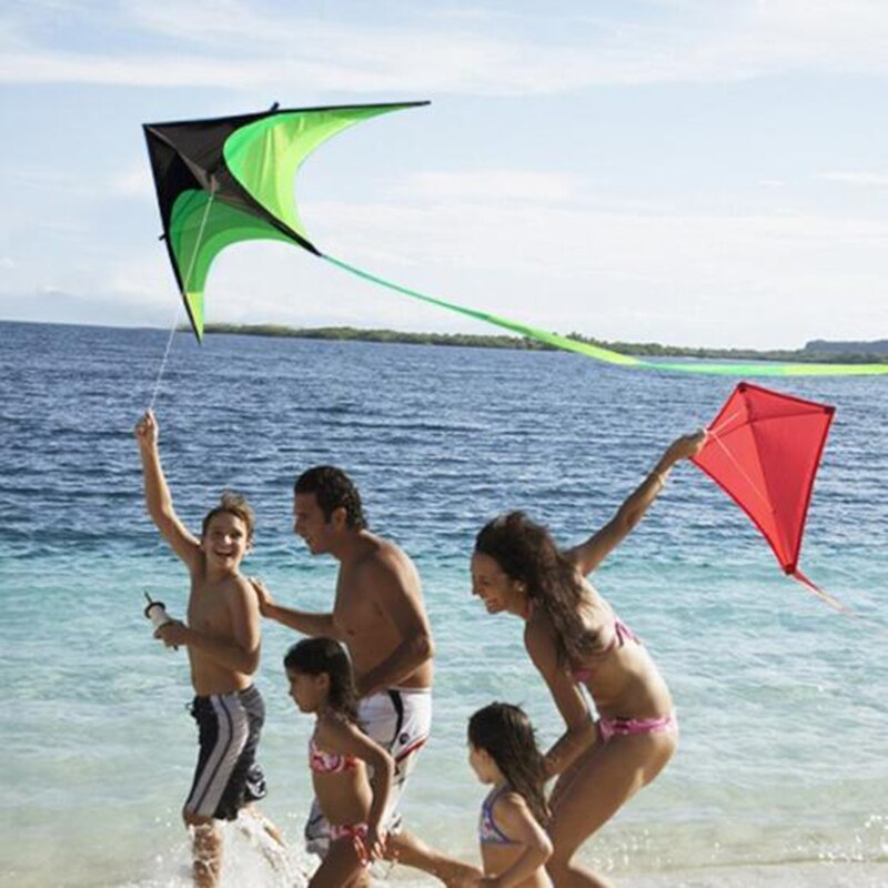 120Cm Enorme Kite Lijn Stunt Kinderen Vliegers Speelgoed Vliegeren Lange Staart Outdoor Vliegers