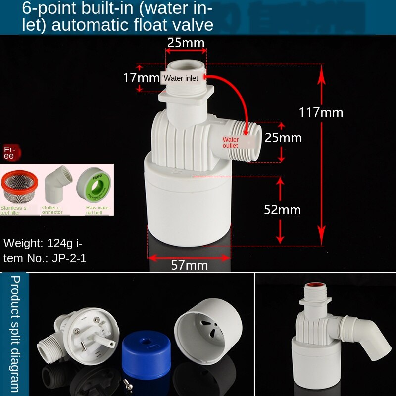 1/2in 3/4in 1 zoll automatische wasserstand Regler schweben Ball ventil Solar- wasser Panzer wasser turm Schwimmbad wasser einlass schalter ventil: JP-2-1