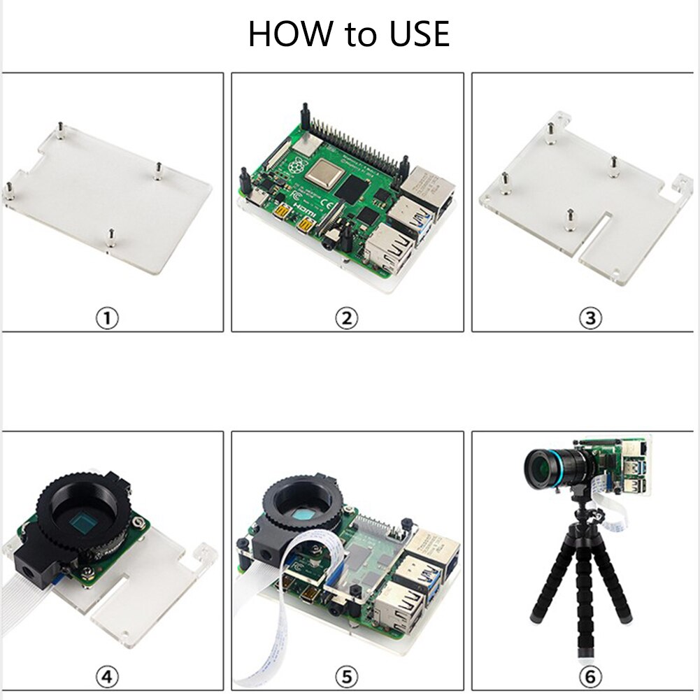 Hq Hd Camera Module Case Voor Raspberry Pi Acryl Case Eenvoudig Te Installeren