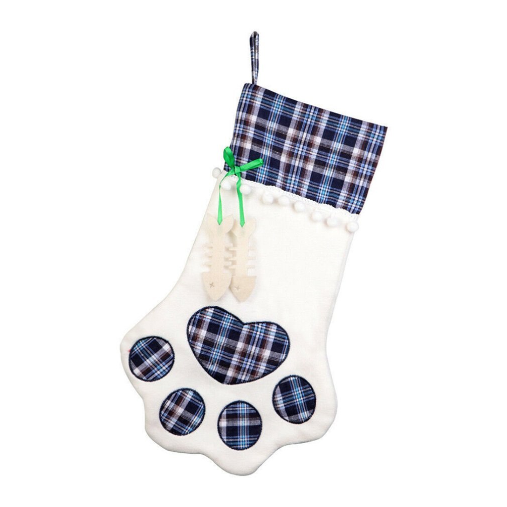 Huisdier Kerstsok Hond Poot Stocking Zakken Kerstversiering Ornamenten Hanger Snoep Zakken