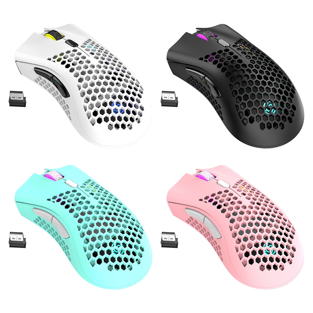 BM600 2.4GHz Wirelees Gaming Mouse 1600 DPI Adjustable Honeycomb Gamer Mice Office 7 Keys Wireless Computer Mouse