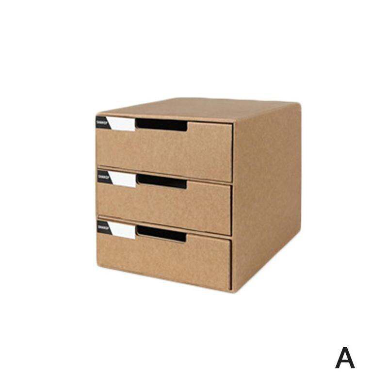 Desktop File Storage Finishing Box Multi-layer DIY Desk Organizer Cabinet Holder Paper Stationery Office Drawer Cabinet Fil I0P2: A