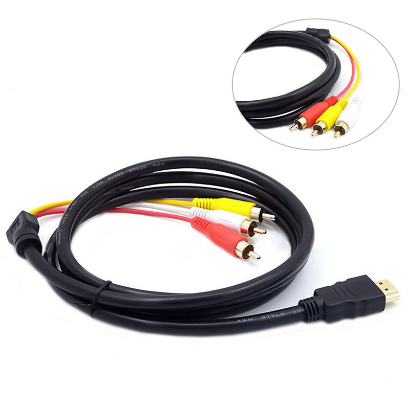 1080p HDMI Male S-video to 3 RCA AV Audio Cable W/SCART To 3 RCA Phono Adapter