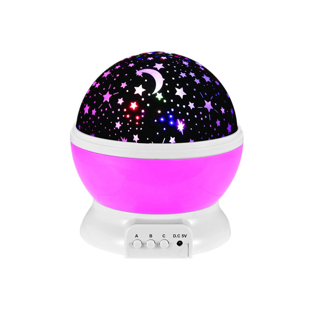 Xmas Rotating star projector usb Night Light Projector Starry Sky projector Star Master kids Night light Led Children projector: Pink