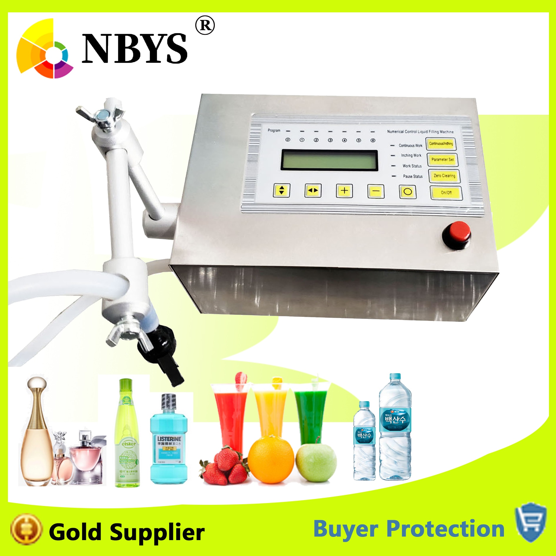 Liquid Filling Machine Water Filler Electric Digital Control Milk Vinegar Soy Sauce Beverage Juice Filling Equipment 3-4000ml