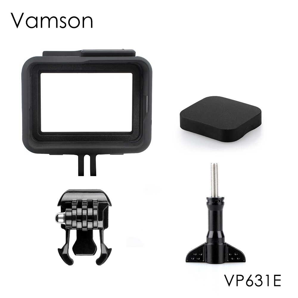 Vamson för gopro tillbehör hero 7 6 5 svart 7 silver/vit skyddsram väska kantskydd hölje fäste  vp631: Vp631e