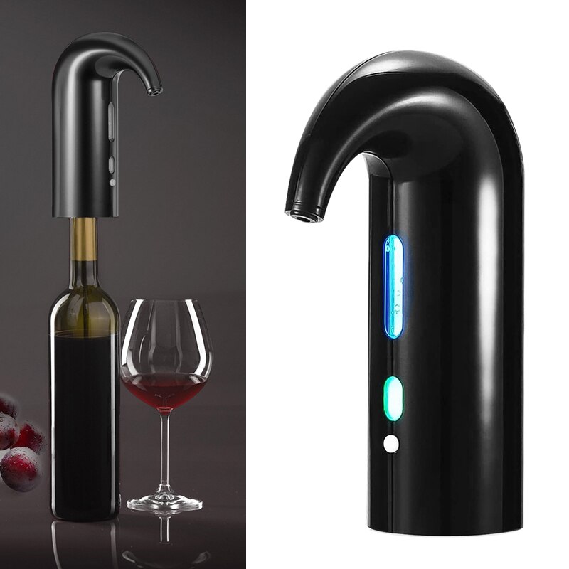 Elektrische Wijn Beluchter Automatische Wijn Decanter Dispenser Wijn Beluchter Schenker, Zwart