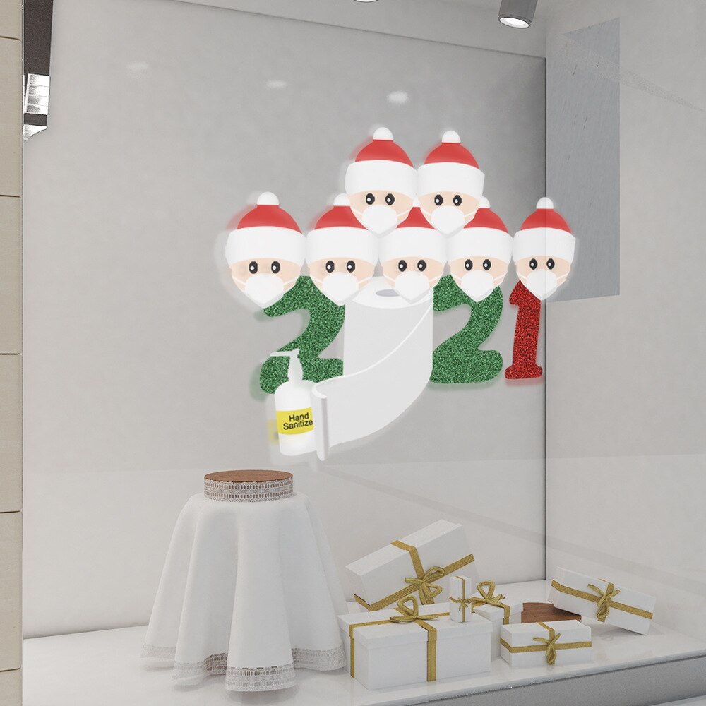 Kerst raamstickers overleefden familie raamstickers stickers voor thuis winkeldecoratie