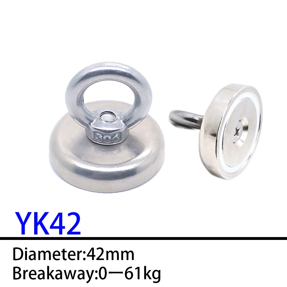 Starke Magnet Topf Angeln Magnet Tiefe Meer Salvage Magnetische Haken Permanent Neodym NdFeB Magnetischen Angeln Werkzeug mit Seil: YKD42