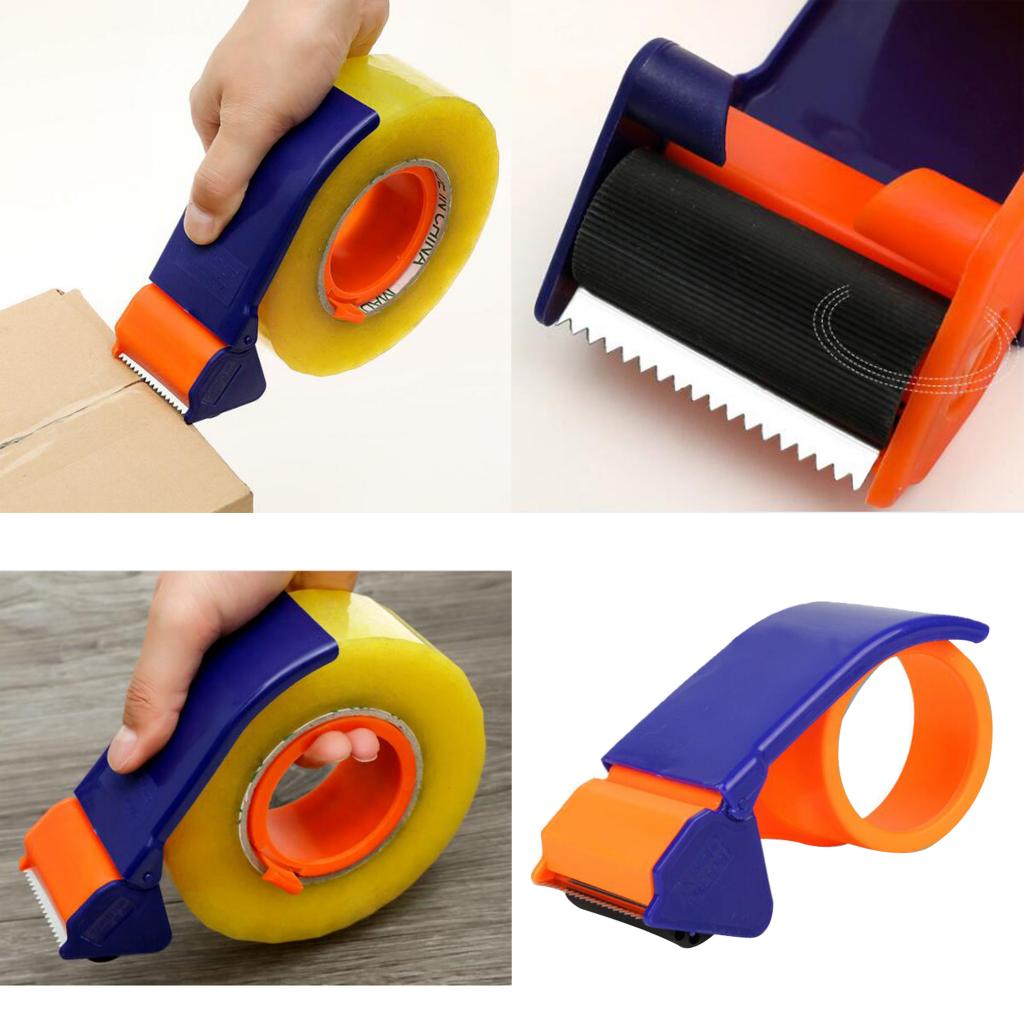 Förseglande förpackningsrulle tejpavskärare dispenser förseglingstejphållare förpackning paket 60mm bredd manuell förpackningsmaskin praktiskt verktyg