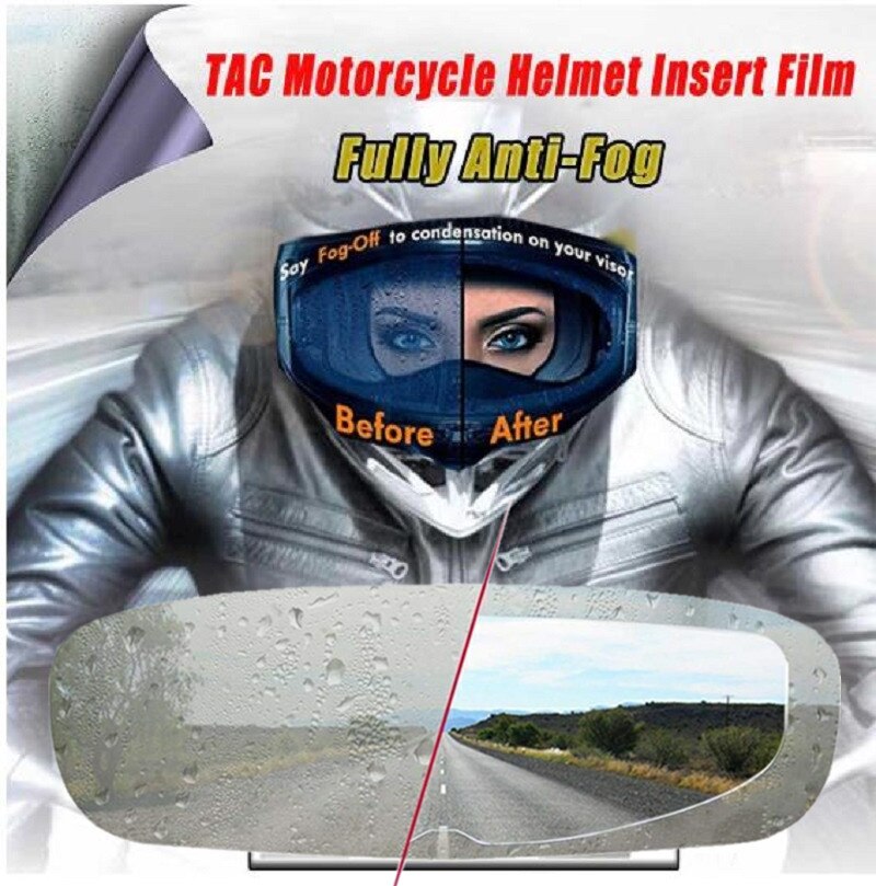 Casque clair Anti-buée patch film universel moto casque lentille Anti-buée Films pour K3 K4 AX8 MT casques