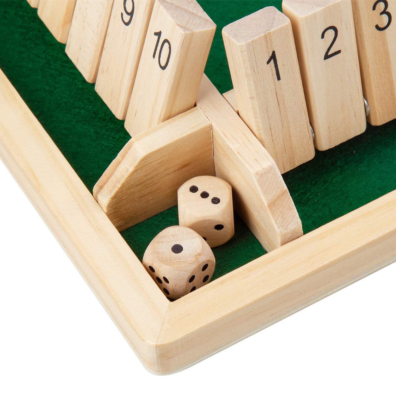 Shut The Box Wooden Mathematic Traditional Pub Board Dice Game Travel 4 PlayersToys For Kids Birthday party Christmas